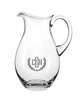 Picnic 68 oz glass pitcher with monogram