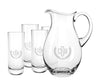 Picnic pitcher and coolers with monogram